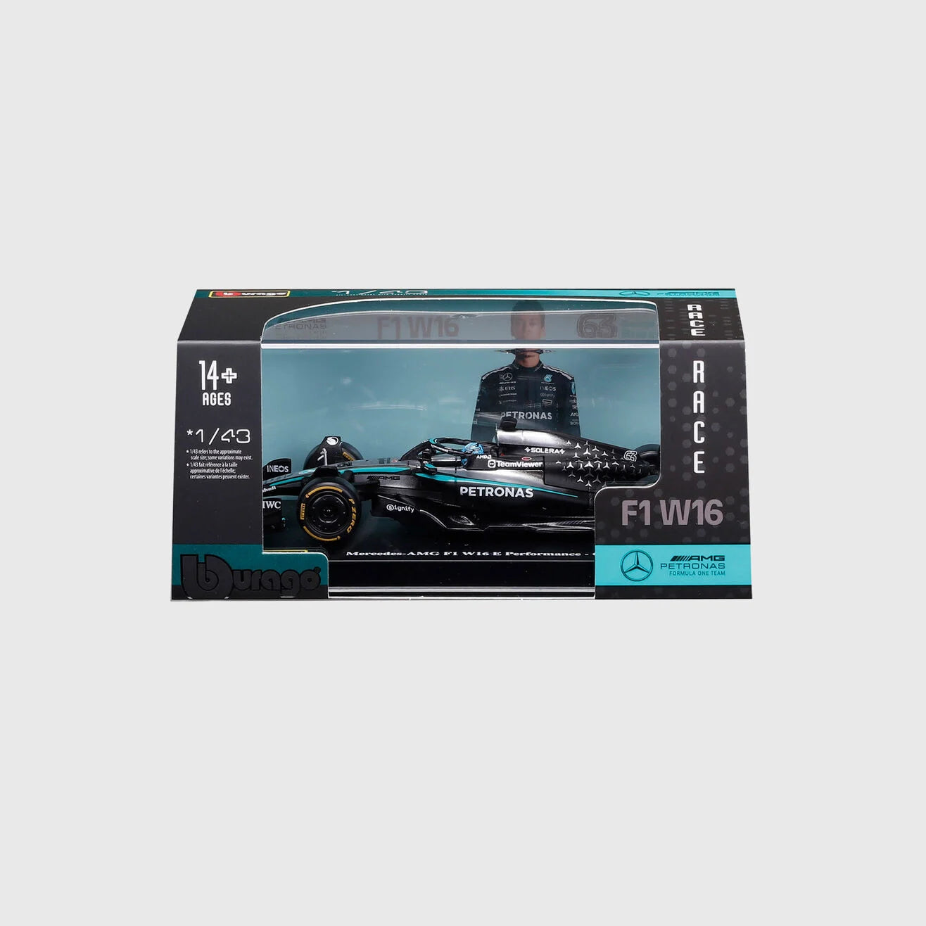 Auto Escala 1:43 George Russell Mercedes F1 Team W16