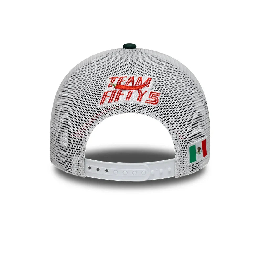 Gorra Carlos Sainz Team Fifty5 México GP 2026 9FORTY Blanca