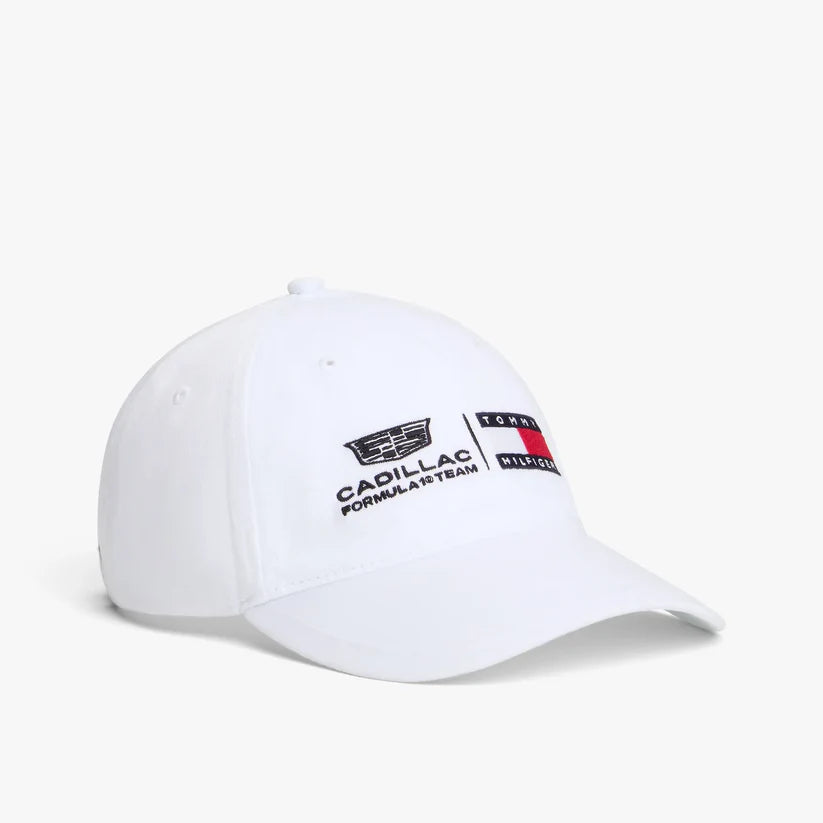 Gorra Cadillac F1 Team x Tommy Hilfiger Blanca Oficial 2026