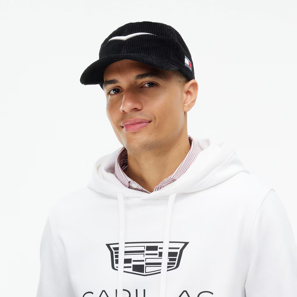 Gorra Negra Cadillac F1 Team x Tommy Hilfiger Chevron Corduroy